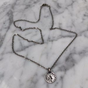 Typewriter “A” Necklace